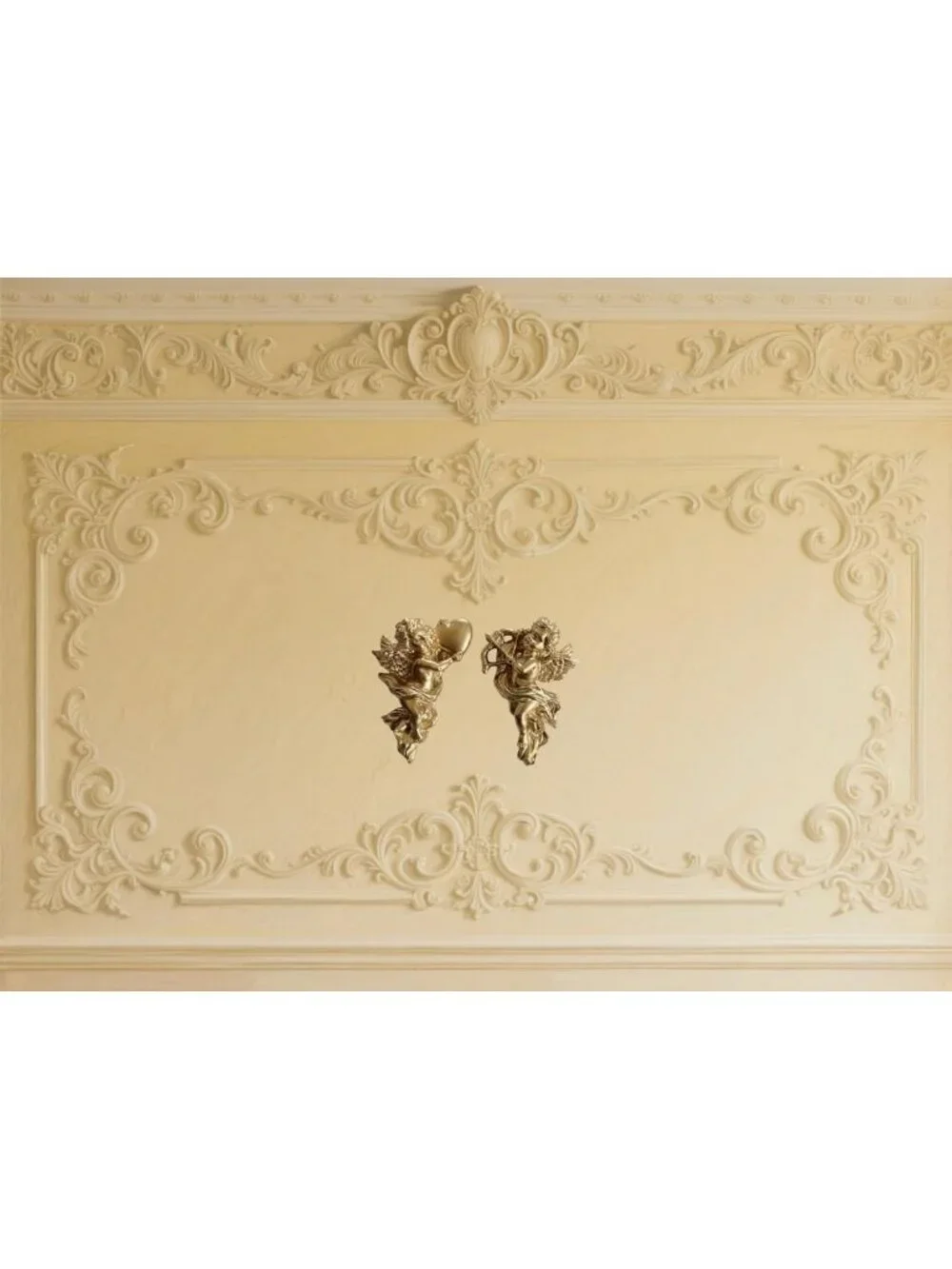 Adorable 2Pcs Cherub Wall Art - Vintage Angel Wings Decor for Home & Wedding